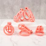 Mamba Pink Chastity Cage Curved Ring