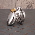 Stainless Steel Cock Cage Metal Chastity Cage With Anti Slip Ring