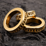 Gold Plated Chain Stainless Steel Testicles Ball Stretcher Weight Cock Ring Scrotum Pendant BDSM Ball Stretching