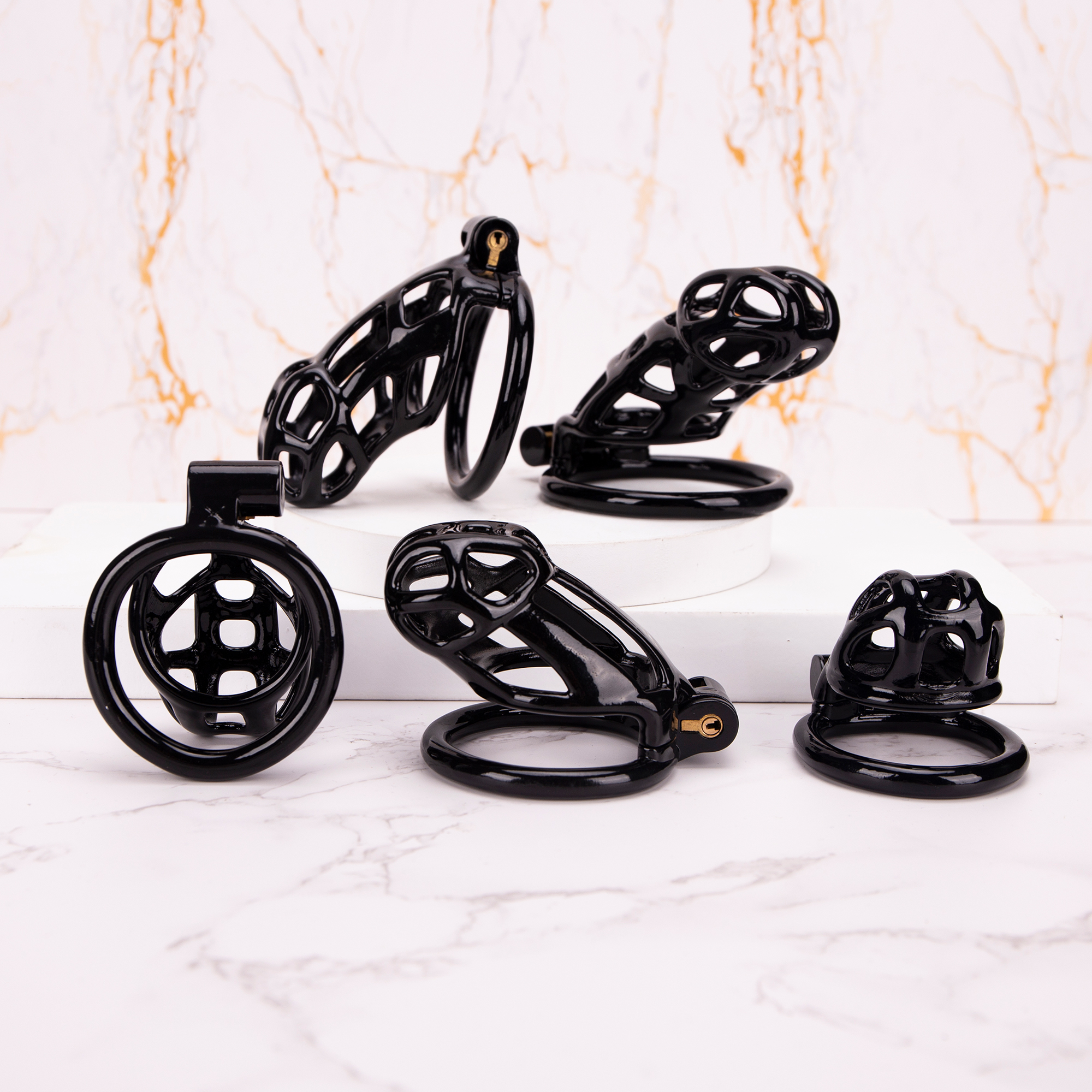 1 Mamba Black Chastity Cage Flat Ring - Image 1