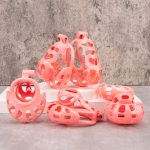 Shell Ghost Pink Chastity Cage Ball Cock Cage - Image 2