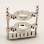 Double Layer Balls Stretching Squeezer Spiked CBT Stainless Steel Adjustable Ball Stretcher Removable Testicular Scrotum Restraint