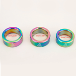 Rainbow LGBTQ Meditation Stainless Steel Cock Ring - Image 3