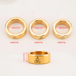 Gold plated Polished Meditation Stainless Steel Cock Ring - Image 3