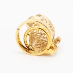 24k Gold Plated Snake Chastity Device Metal Cock Cage - Image 12
