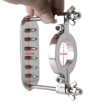 Heavy Spiked and Stretching CBT Stainless Steel Adjustable Ball Stretcher Removable Testicular Scrotum Restraint - Image 7