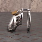 Stainless Steel Cock Cage Metal Chastity Cage Round Ring - Image 2