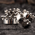 Silver Crown Stainless Steel Cock Ring - Image 3
