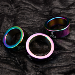 Rainbow LGBTQ Meditation Stainless Steel Cock Ring - Image 10
