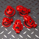 Flaming Red Ghost Chastity Cage Flat Ring - Image 4