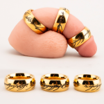 Handwrite Gold Plated Stainless Steel Cock Ring - Image 10