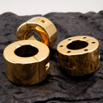 Handmade Gold Plated Stainless Steel Ball Stretcher Weight Scrotum Stretcher Extreme - Image 2