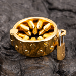 24K Gold Plated Kali's 2 Rows Removable Long Spiked Teeth  Ball Stretcher Testicles Metal Cock Ring Stretching CBT - Image 11