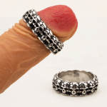 Grinning Skull Stainless Steel Cock Ring - Image 4