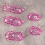 See-Through Ice Pink Lightweight Chastity Cage Flat Ring - Image 5