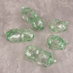 See-Through Ice Green Lightweight Chastity Cage Curved Ring - Image 5