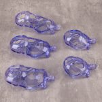 See-Through lce Purple Lightweight Chastity Cage Flat Ring - Image 5