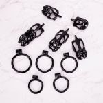 Mamba Black Chastity Cage Flat Ring - Image 5