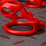 Flaming Red Ghost Chastity Cage Flat Ring - Image 8