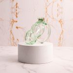 See-Through Ice Green Mamba Chastity Cage Flat Ring - Image 6