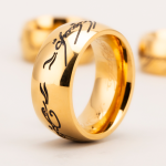 Handwrite Gold Plated Stainless Steel Cock Ring - Image 3