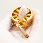 24K Gold Plated Kali's 2 Rows Removable Long Spiked Teeth  Ball Stretcher Testicles Metal Cock Ring Stretching CBT - Image 4