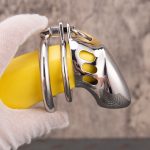 Stainless Steel Cock Cage Metal Chastity Cage Round Ring With Anti Slip Ring - Image 6
