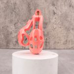 Shell Ghost Pink Chastity Cage Ball Cock Cage - Image 8