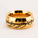 Handwrite Gold Plated Stainless Steel Cock Ring - Image 4