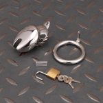 Stainless Steel Cock Cage Metal Chastity Cage Round Ring - Image 7