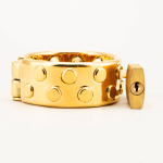 24K Gold Plated Kali's 2 Rows Non Removable Teeth  Ball Stretcher Testicles Metal Cock Ring Spiked Stretching CBT - Image 7