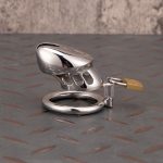 Stainless Steel Cock Cage Metal Chastity Cage Round Ring - Image 8