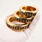 Gold Plated Chain Stainless Steel Testicles Ball Stretcher Weight Cock Ring Scrotum Pendant BDSM Ball Stretching - Image 6