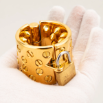 24K Gold Plated Kali's 4 Rows Removable Spiked Teeth  Ball Stretcher Testicles Metal Cock Ring Stretching CBT - Image 7