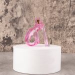 See-Through Ice Pink Lightweight Chastity Cage Flat Ring - Image 10