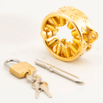 24K Gold Plated Kali's 2 Rows Removable Long Spiked Teeth  Ball Stretcher Testicles Metal Cock Ring Stretching CBT - Image 8