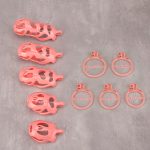 Pink Cock Cage Set Premium Car Paint 3D Printed Lightweight Chastity Cage Flat Ring Penis Cage - Image 11
