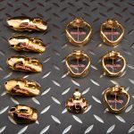 HTV4 Plus Stainless Steel 24K Gold Plated Traction Chastity Cage Metal Cock Cage - Image 10