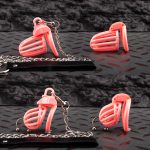 Pink Cock Cage Lightweight Traction Chastity Cage