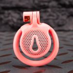 Pink Micro Cock Cage Honeycomb Pussy Small Chastity Cage Curved Ring