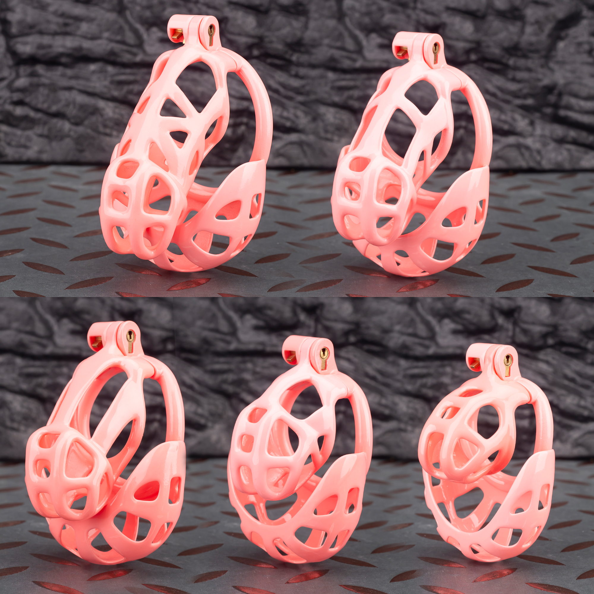 1 Shell Mamba Pink Chastity Cage Ball Cock Cage - Image 1