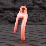 Open Pink Lightweight Chastity Cage Training Device Curved Ring - Image 5