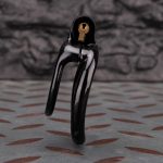 Open Black Lightweight Chastity Cage Training Device Curved Ring - Image 5