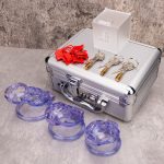 Chastity Cage Set See-Through Ice Purple Ghost Cock Cage Flat Ring Chastity Sizes Bundles - Image 4