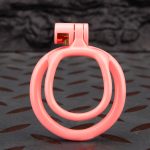 Open Pink Lightweight Chastity Cage Training Device Flat Ring - Image 6