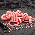 Pink Cock Cage Lightweight Traction Chastity Cage - Image 3