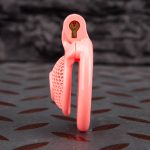 Pink Micro Cock Cage Honeycomb Small Chastity Cage Flat Ring - Image 3