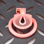 Pink Micro Cock Cage Honeycomb Pussy Small Chastity Cage Curved Ring - Image 4