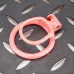 Open Pink Lightweight Chastity Cage Training Device Flat Ring - Image 8