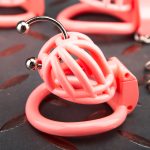Pink Cock Cage Lightweight Traction Chastity Cage - Image 5